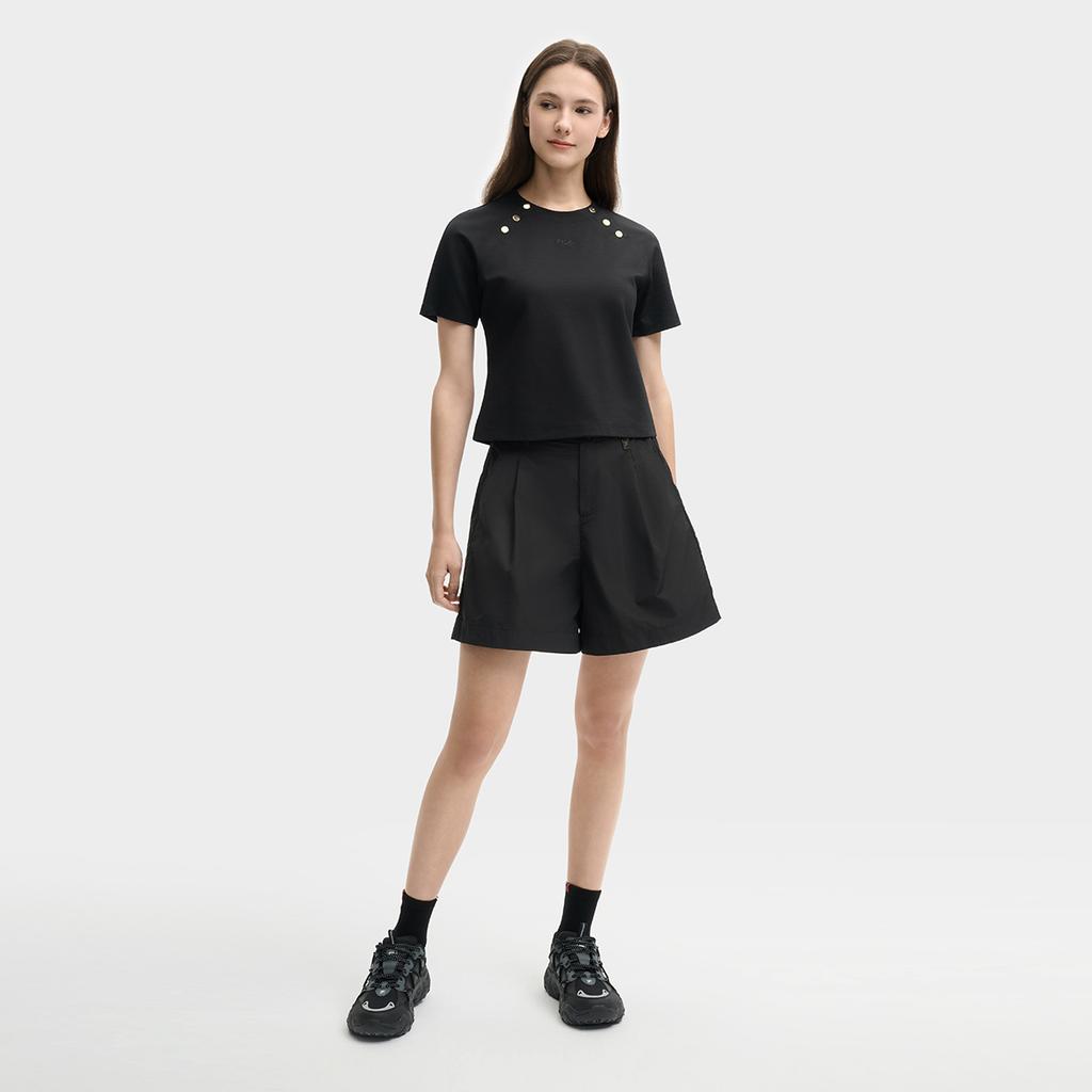 New FILA MILANO Collection T Shirt Women's Jet Black BK F11W525112F-BK