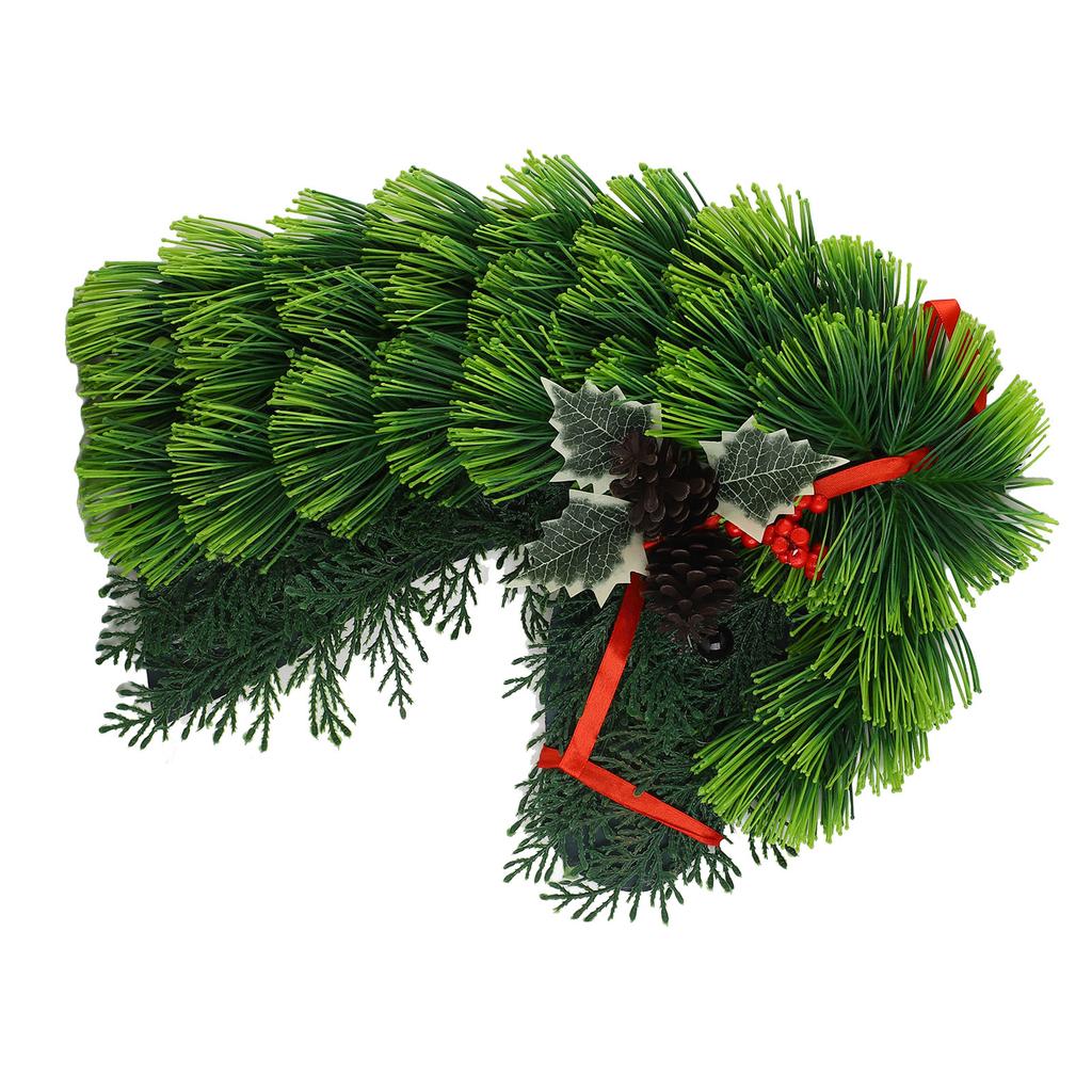 Рождественский венок с сельским животным, декоративный венок с изображением лошадиной головы, шишки на ферме, венок на входную дверь для дома