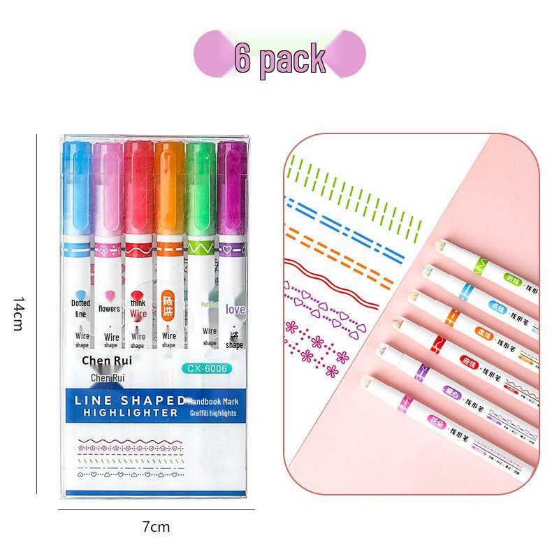 Креативный хайлайтер в форме цветка с изогнутым наконечником - быстросохнущий маркер для выделения для студентов