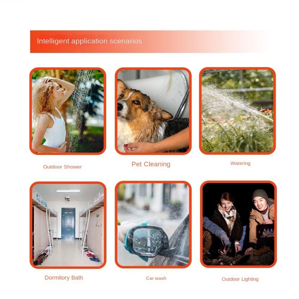 С аварийным освещением, наружная электрическая душевая головка, ручной насос для душа, очистка домашних животных