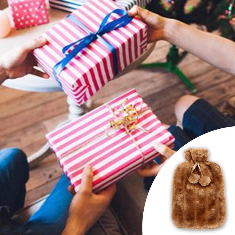 Чехол для грелки с теплой водой, мягкий, имитация плюша, милый чехол для грелки с теплой водой, флисовый чехол для грелки