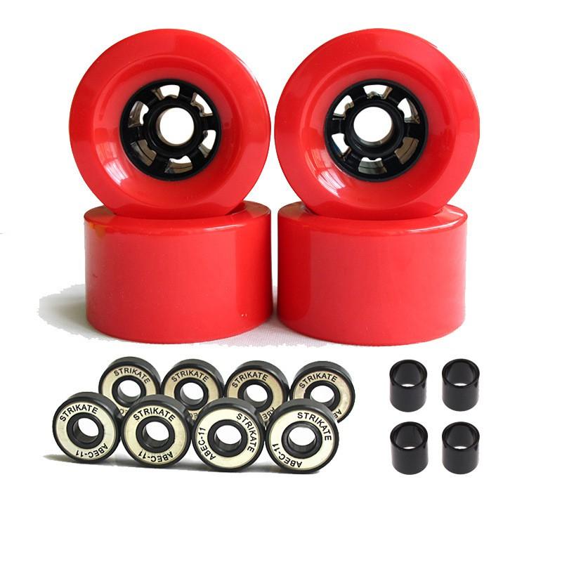 4-Pack 90x54mm PU Longboard Wheels Adult Skateboard Freestyle Dance Electric Auxiliary