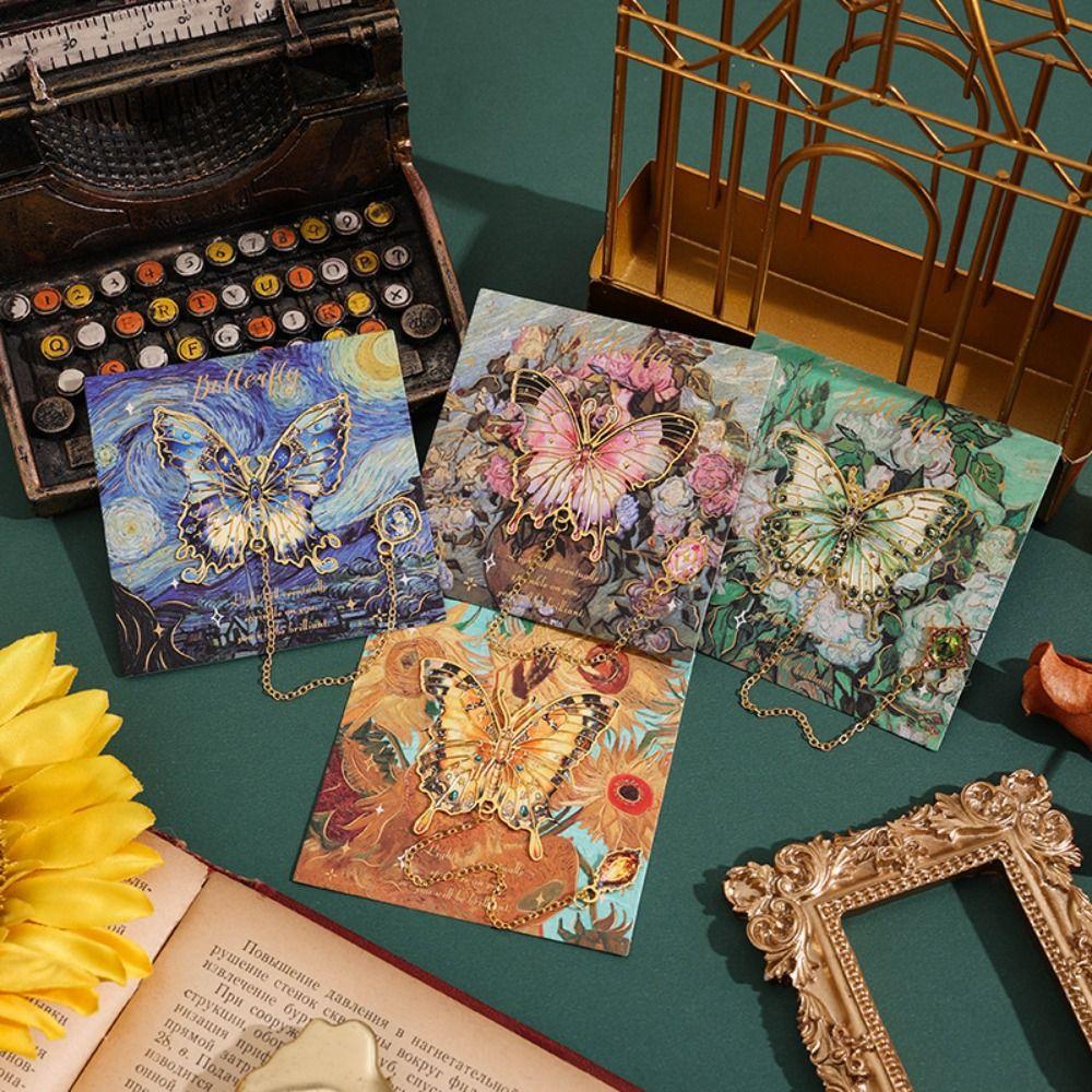 Подвеска Металлическая закладка в китайском стиле Зажим для страниц книги Ретро Закладка-бабочка Учитель