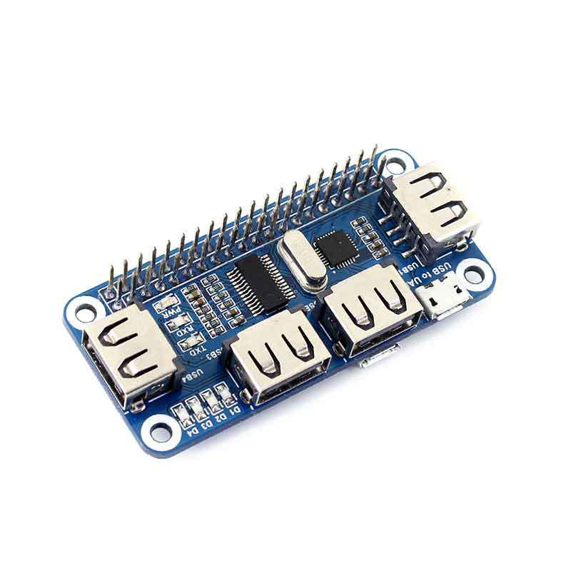 USB-хаб расширения для Raspberry Pi с доступом к последовательному порту для моделей 3B/4B