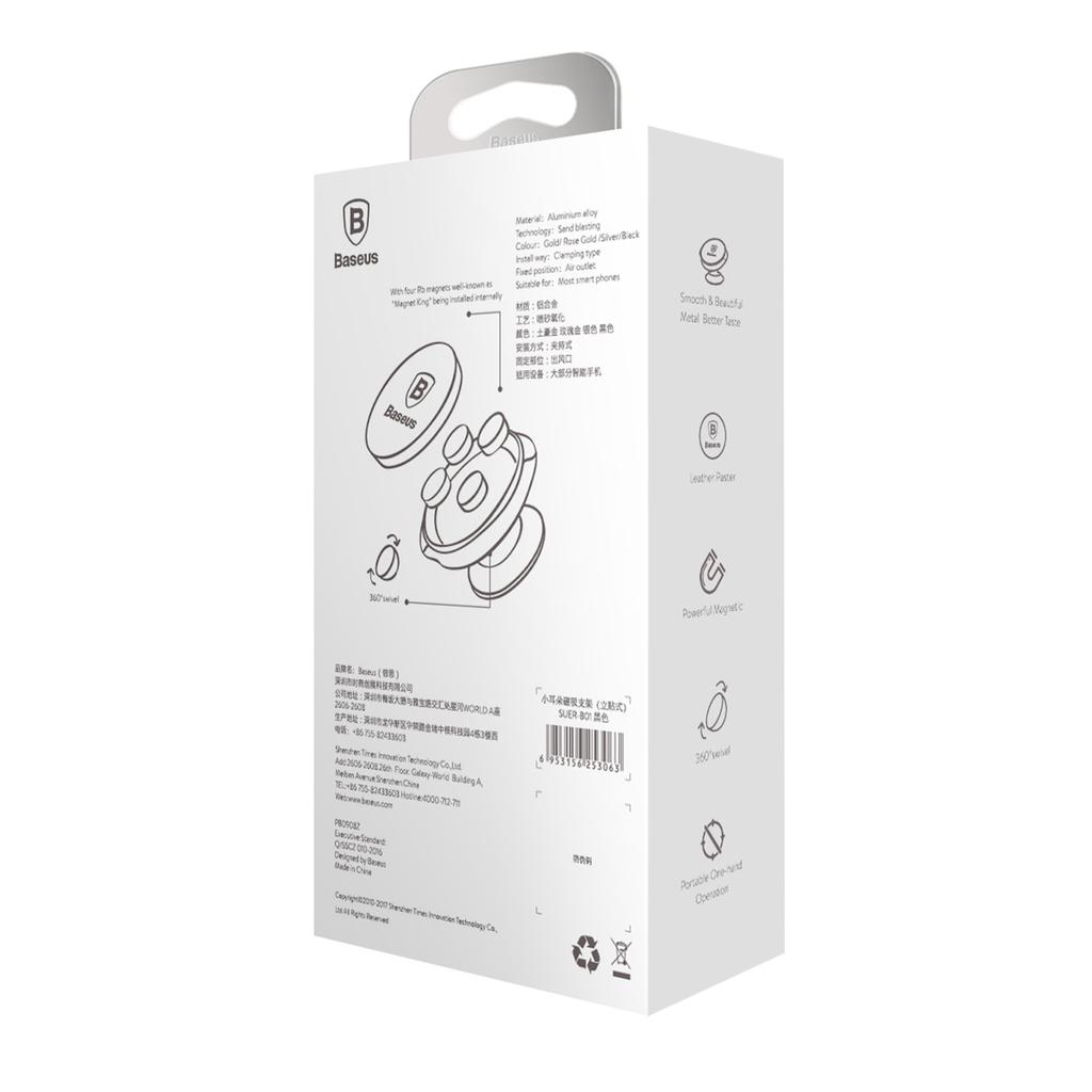 Baseus Compact Magnetic Car Dashboard Phone Holder - Black