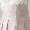 Qooth School Style Plaid Pleated Skirt XS-2XL Size Girl Sweet  Mini Skirt For Spring Summer QT2224