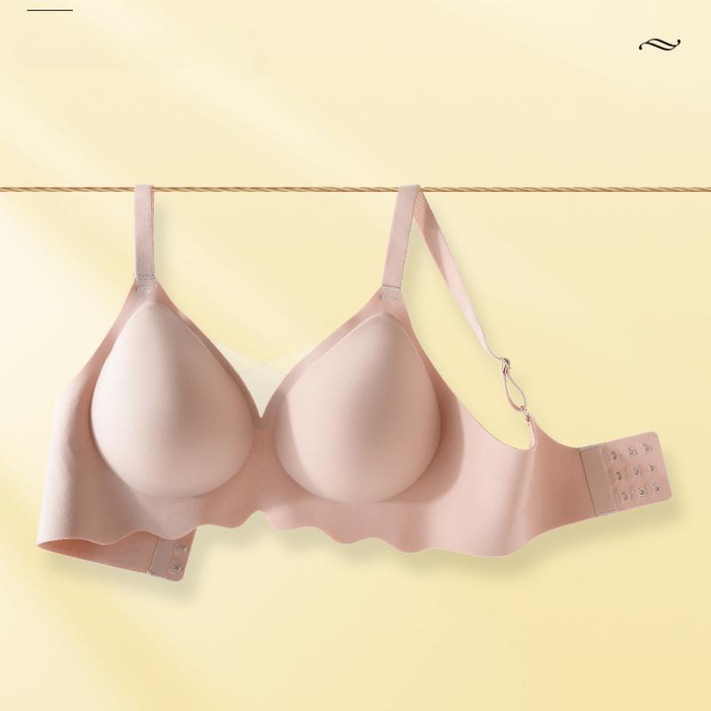 No Trace of Summer Underwear Thin Anti-sagging Gathered Side Breast Bra Light No Steel Ring Bra Women