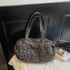 Сумка на плечо с леопардовым принтом, большая вместимость, сумка-тоут для поездок