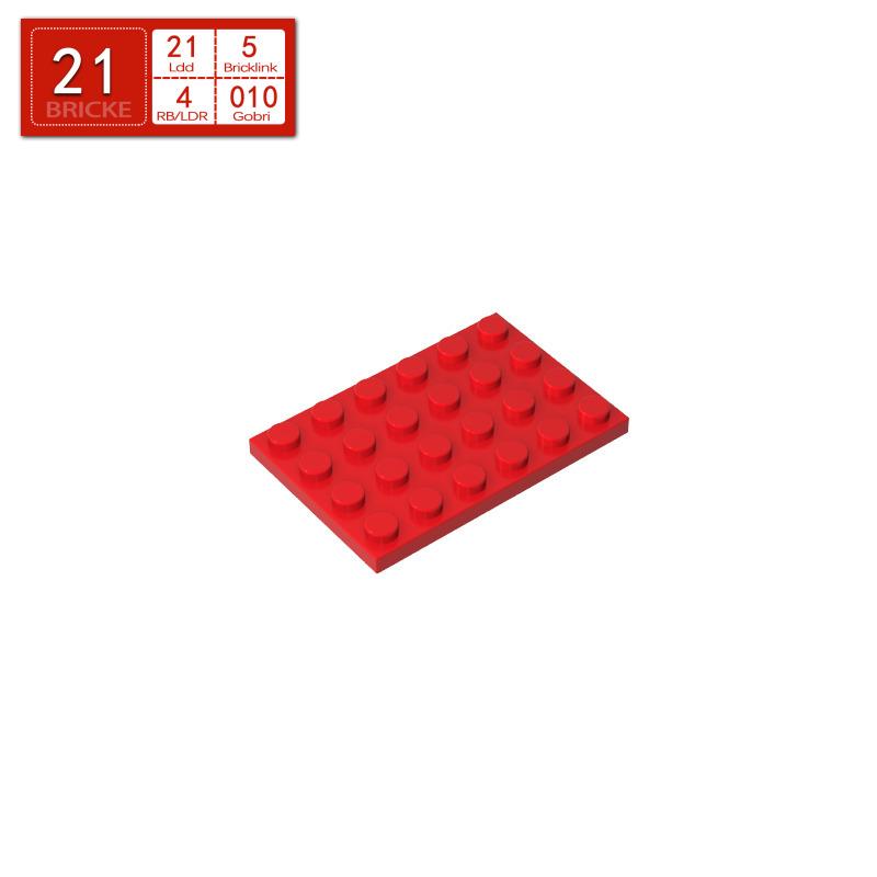 BRICKE Zhuan Ke 4x6 Plate Compatible with Lego MOC Building Blocks Puzzle Teaching Aids.