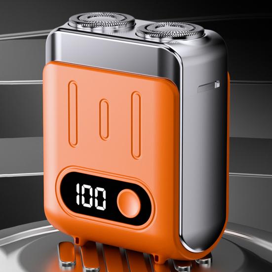 Мужская электробритва IPX7 Водонепроницаемая мини-бритва карманного размера с зарядкой от USB, беспроводная роторная бритва с высокоскоростным мотором и светодиодным дисплеем, портативная бритва