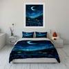 Crescent moon with stars. Bedding sets Duvet cover sets Duvet covers Pillowcases(1*Duvet Cover 2*Pillowcases without duvet insert)