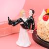 Элегантная Свадебная Декорация на День Святого Валентина Фигурка Подарок День Рождения Юбилей Верхушка для Торта Пара Жених и Невеста Синтетическая Смола