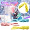 Дети играют в снежки, большой двойной мяч, зажим для снежков, лыжные клещи, зажим для ложки, устройство для игры в снег, зажим для песочного мяча, пляжные игрушки