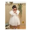 Balloon Sleeve Lace Detailed Tulle 100% Cotton Lined Girl's Birthday Dress Tutu Girls' Evening Dress