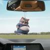 Automobile Pendant Fat Belly Cat Car Pendant Ornament Lightweight Acrylic Hanging Decor Car Mirror Windows Bags Pendant