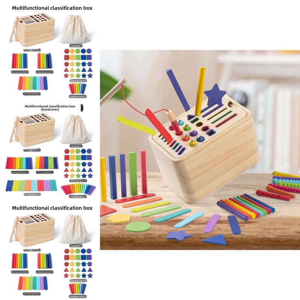 Childrens Wooden Educational Sorting Kit With Shape And Color Classification For Early Development