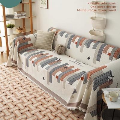 Универсальное одеяло для дивана в скандинавском стиле, нескользящий тканевый чехол, полностью покрытый чехол, диванная подушка, песочный, универсальный, можно стирать в машине, четыре сезона