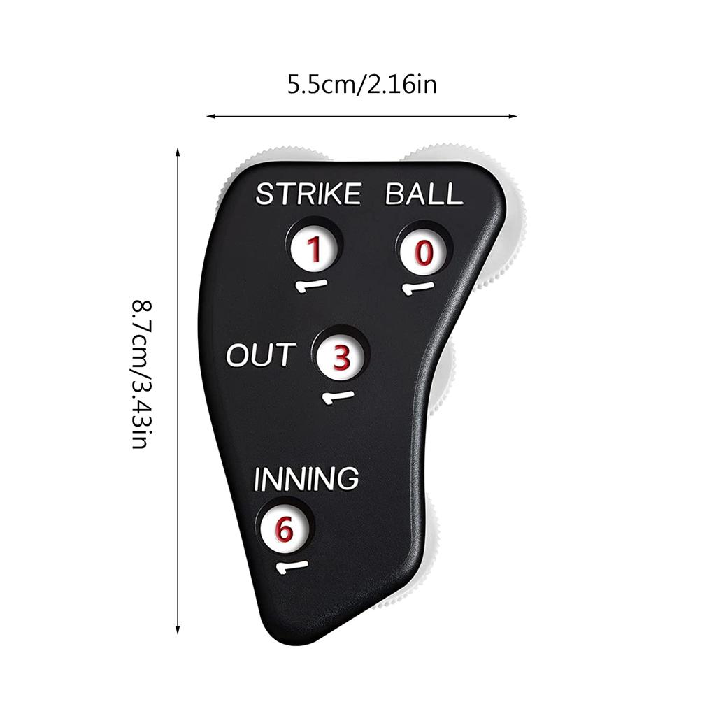 2Pcs 4 Wheel Baseball Indicator Umpire Baseball Counter Clicker for Softball Recording Balls Baseball Umpire Clicker Set