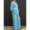 New Women's Shirt Set 1116 Women's Casual Long Sleeve Set