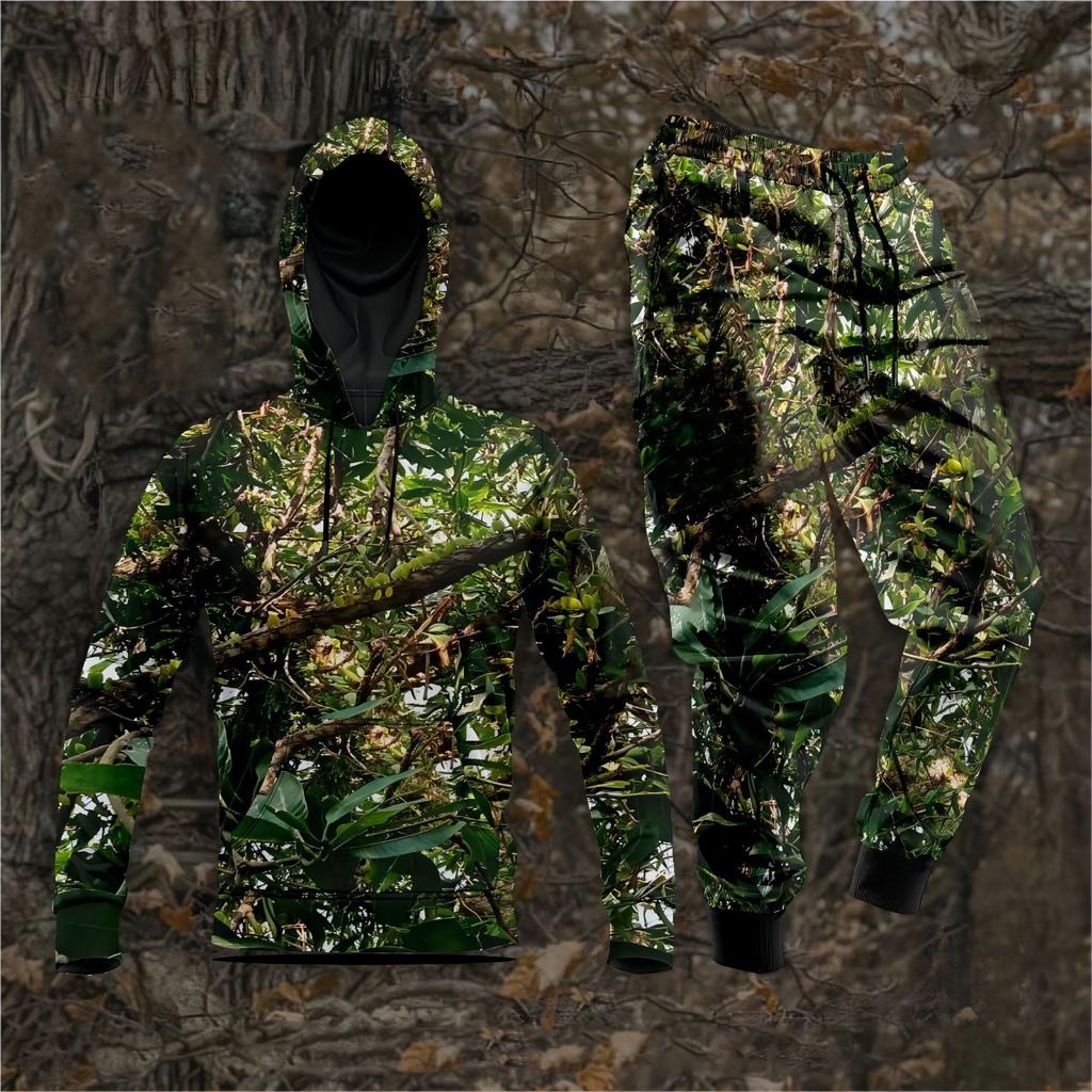 Spring Autumn Camouflage 3D Printed Hoodie Suit Men Sweatshirts Sweatpants Casual Fashion Two Piece Tracksuit Set Men's Clothing