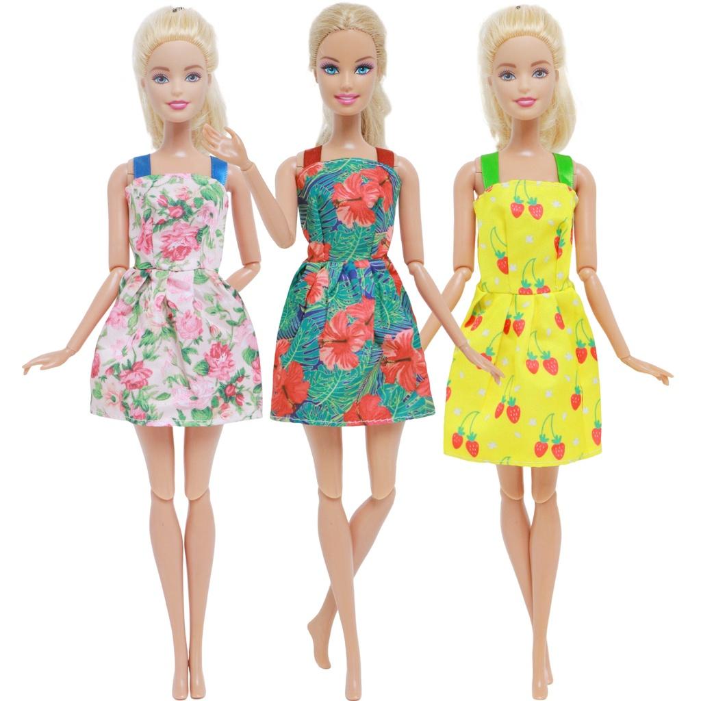 Случайные 10 шт. Модное цветочное мини-платье Милая одежда для 30 см куклы 30 см 1/6 Аксессуары для кукол Детская игрушка Повседневные наряды Игровой набор