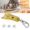 1 Pc/2 Pcs Portable Thread Size Checker Keychain Pendant Metal Bolt And Nut Thread Checker Dual Scale Inch Metric Thread Size Identifier for