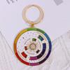Брелок-цветовой круг Интерактивный поворотный диск Сплав Брелок Креативный красочный брелок для ключей от машины