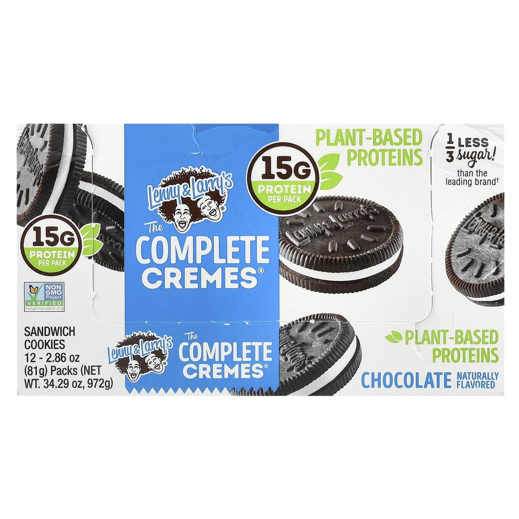 Lenny & Larry's The Complete Cremes®, Sandwich Cookies, Chocolate, 12 Pack, 81G (2.86Oz) Each