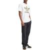 adidas Футболка с коротким рукавом Originals Letter Logo Print Round Neck, свободная, мужская, белая IS2894