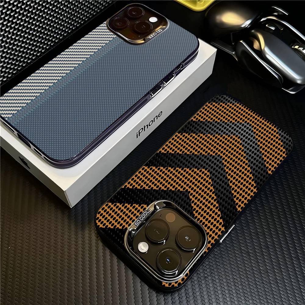 Чехлы для телефона с текстурой волокна для iPhone 17 16 15 14 13 12 11 Plus Pro Max Цветной чехол