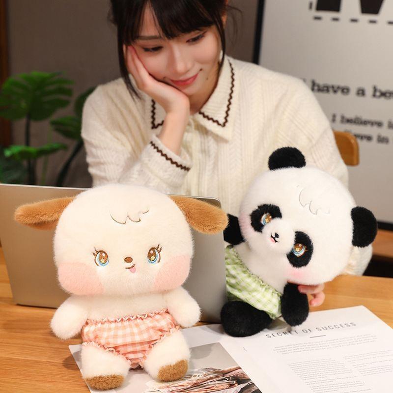 Adorable Mushroom Panda Plush Toy Perfect Gift For Children And Girls 25cm