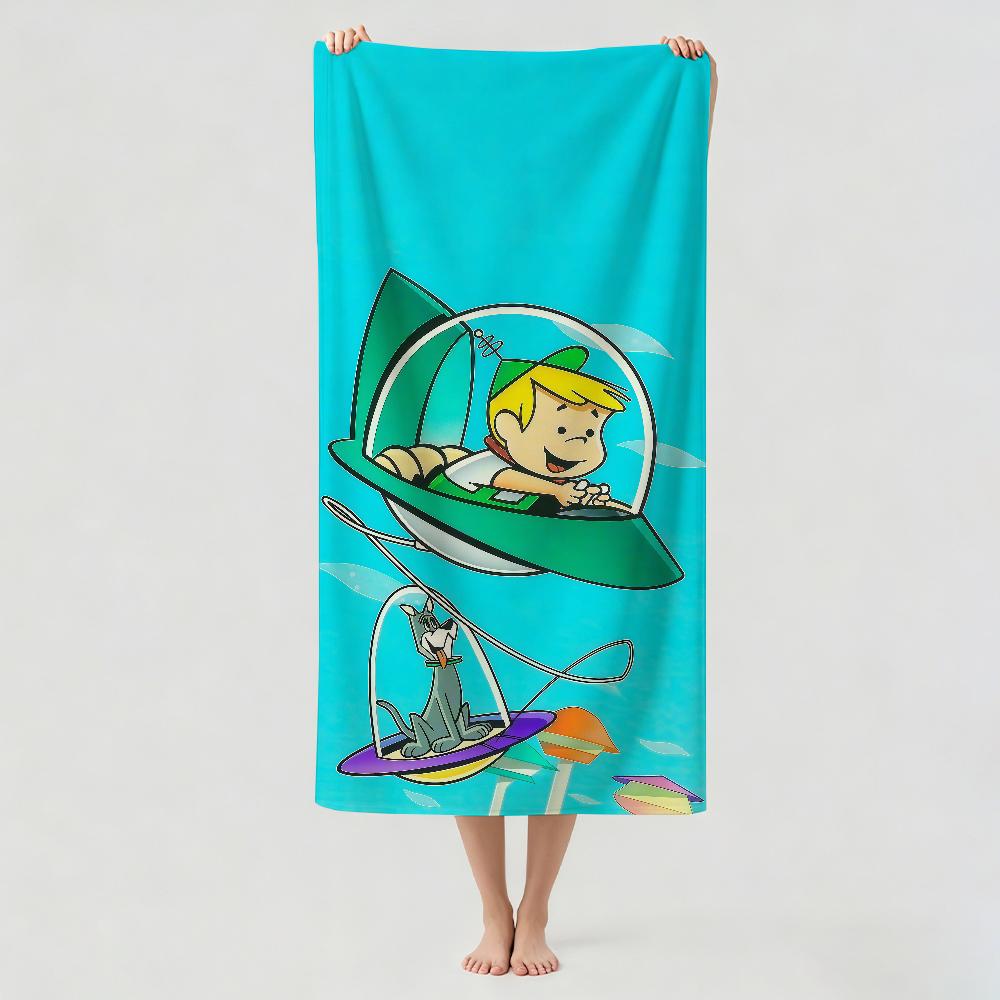 Мультяшное забавное Полотенце для сушки The J-Jetsons Полотенце для ванны Применимо для легкого плавания, кемпинга, йоги, пляжа, активного отдыха