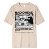 Футболка Radiohead Мужская Винтажная Классическая Футболки 100% Хлопок Мужская Одежда на Лето Хип-хоп Футболка Модная Тренд Футболка