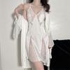 Sexy Embroidered Wedding Robe, Pajamas, Pajamas, Summer Women's Pajamas, Lace Rayon Bathrobes, Casual Home Dresses