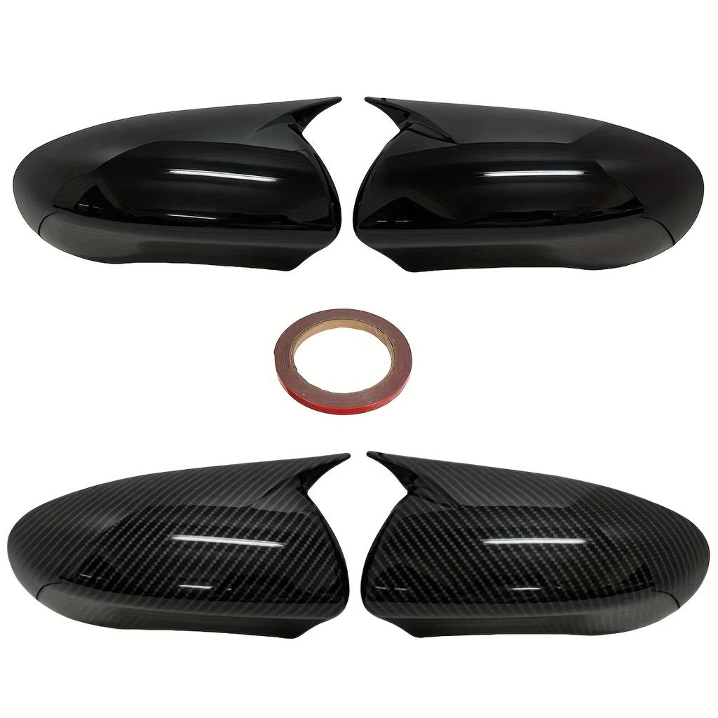 Для Nissan Qashqai J10 2007-2014 Пара Накладка на боковое зеркало Глянцевый черный/Под карбон Автомобильный экстерьер Крышка зеркала заднего вида Аксессуары
