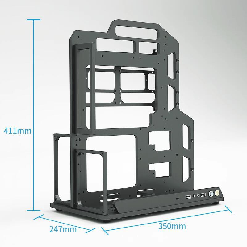Открытый корпус ATX из алюминиевого сплава, портативное шасси ITX/MATX с возможностью водяного охлаждения для DIY-сборки игровых ПК