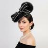 Exquisite Bow Rhinestone Headband Elegant Bride Headdress Vintage Fascinator Hat Stage Performance