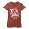 Dum Dums Cherry Red Heather Junior Women's T-Shirt