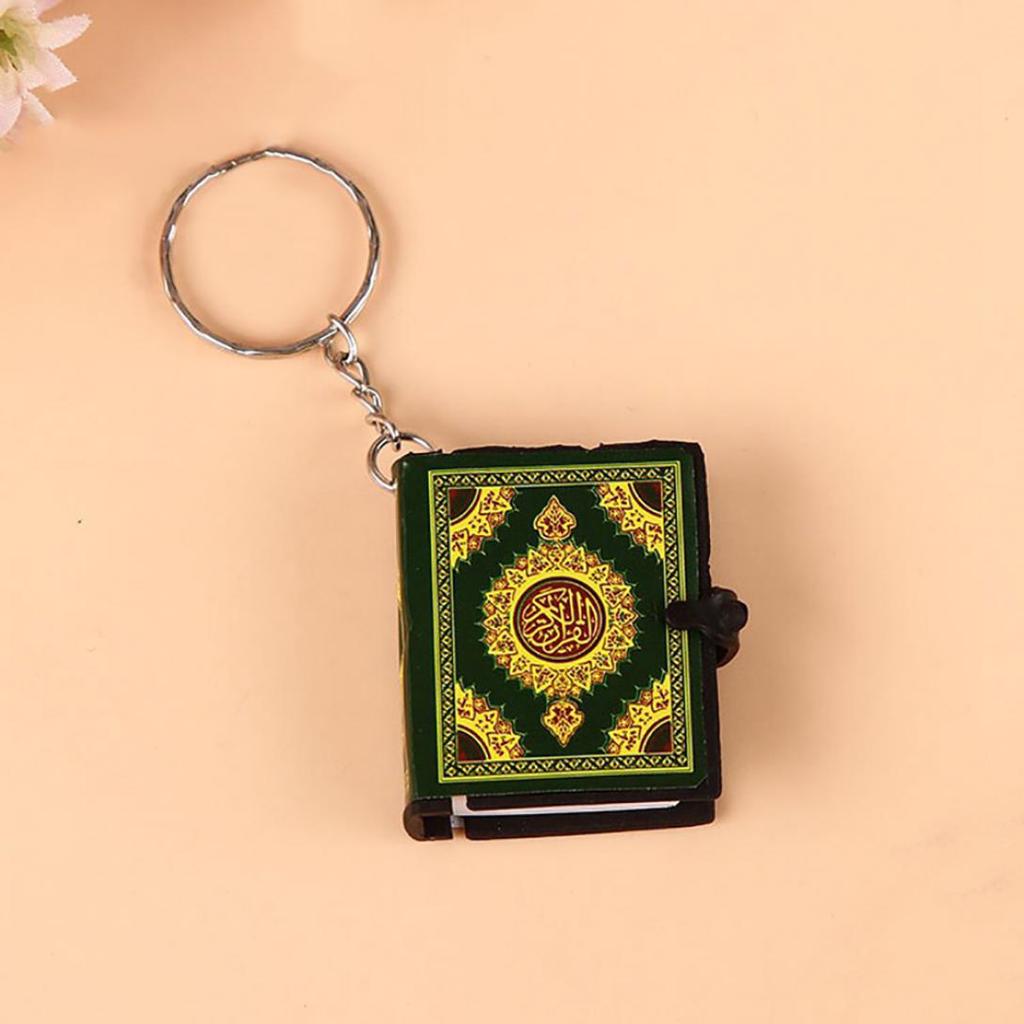 Healthy Bodycare Unisex Mini Quran Arabic Pendant Keychain Bag Car Hanging Key Ring Birthday Gift