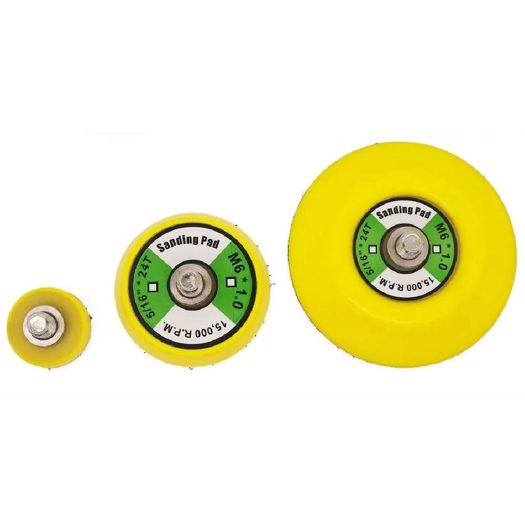 SUBRILLI 1/2/3/4 Inch Sanding Disc M6 5/16*24T thread Sander Backer Pad For Air Polisher Back Plate Abrasive Grinding Tool
