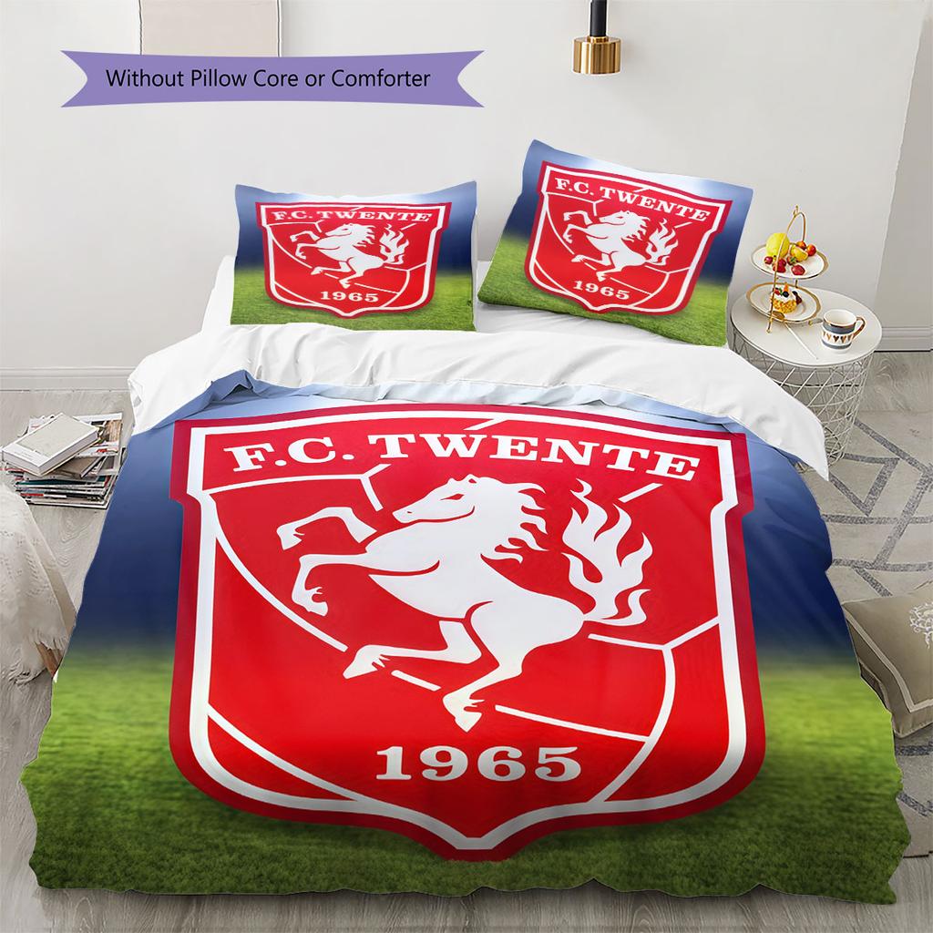 ФК. Twente Комплект постельного белья Одеяло Пододеяльник Наволочка Домашний Декор Подарок на День Рождения (1 пододеяльник + 2 наволочки, без наполнителя)