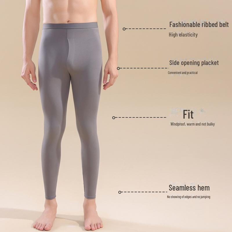 Мужские зимние ультратонкие бесшовные термоштаны с улучшающими кожу и согревающими свойствами