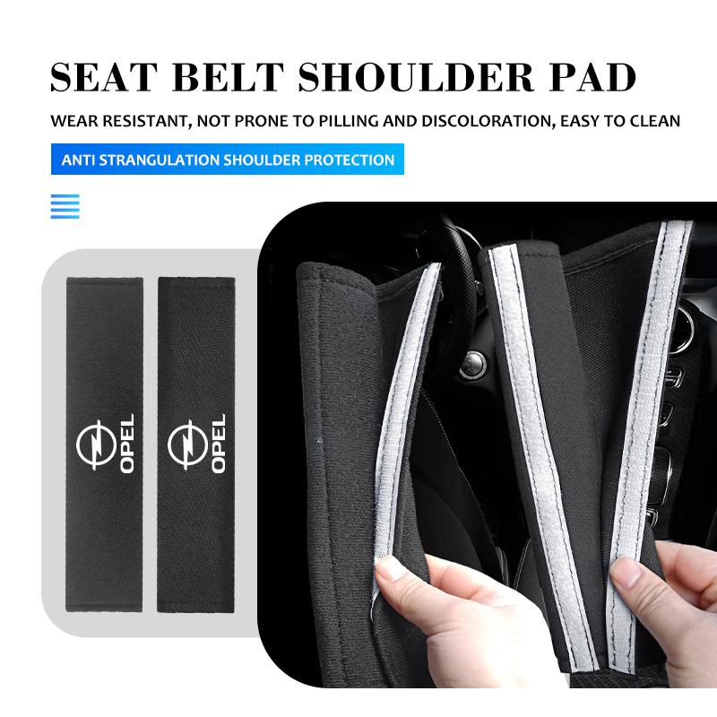 For Opel Universal Car Seat Belt Protector Shoulder Comfort Pad Insignia Astra G J F K Vectra C H Corsa C B D Omega lmn022