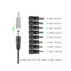 Кабель питания Essential DC5.5x2.1mm Male-Male поддерживает ток до 3A с 8 адаптерами для маршрутизаторов и ноутбуков
