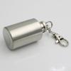 1 OZ Stainless Steel Mini Hip Flask with Keychain Screw Cap Portable Alcohol Flask Liquor Whiskey Bottle Outdoor Travel Gifts