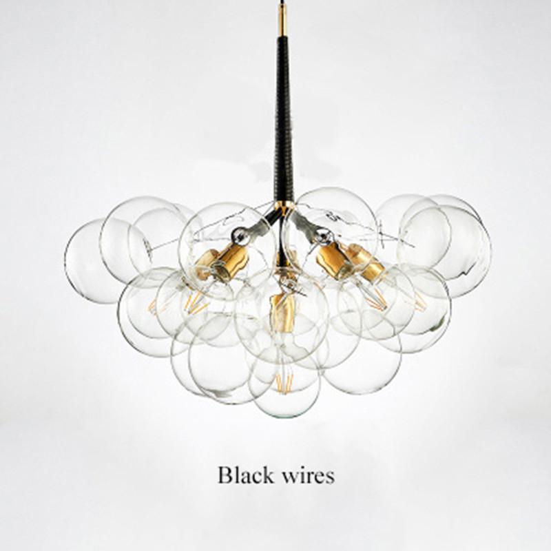 Современное искусство Молекулярная светодиодная люстра 9 12 20 стеклянных пузырьков Модная лампа Дизайнерская обеденная спальня кухня подвесные светильники