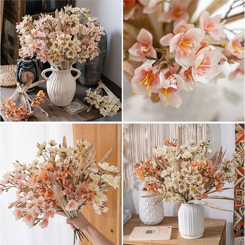 Elegant Silk Narcissus Flower Luxury Fake Flower Artificial Narcissus Branch  Wedding Decor