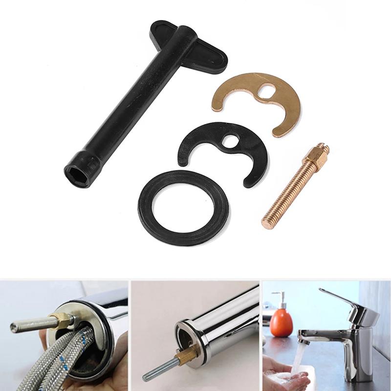 Tap Faucet Fixing Fitting Kit Bolt Washer Wrench Plate Kitchen Basin Wrench