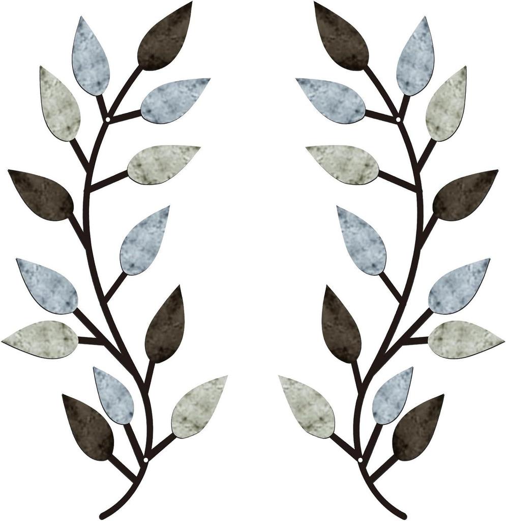 Wrought Iron Olive Branch Wall Decoration for Indoor/Outdoor Use