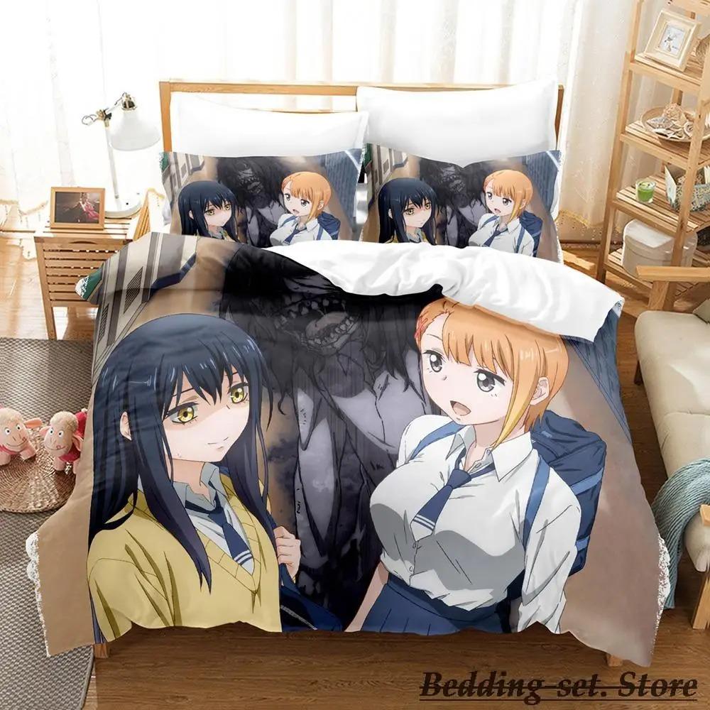 Mieruko chan Комплект постельного белья Single Twin Full Queen King Size Комплект постельного белья Adult Kid Bedroom Duvetcover Sets Anime Parure de lit Bed
